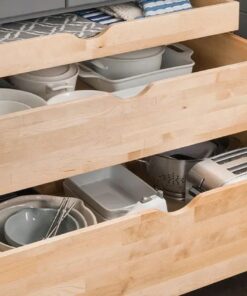 Dovetail drawers and pull out shelves