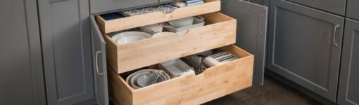 Dovetail drawers and pull out shelves