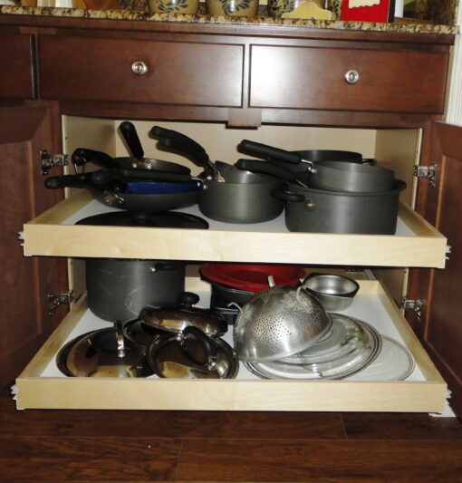 wide kitchen pull out shelves